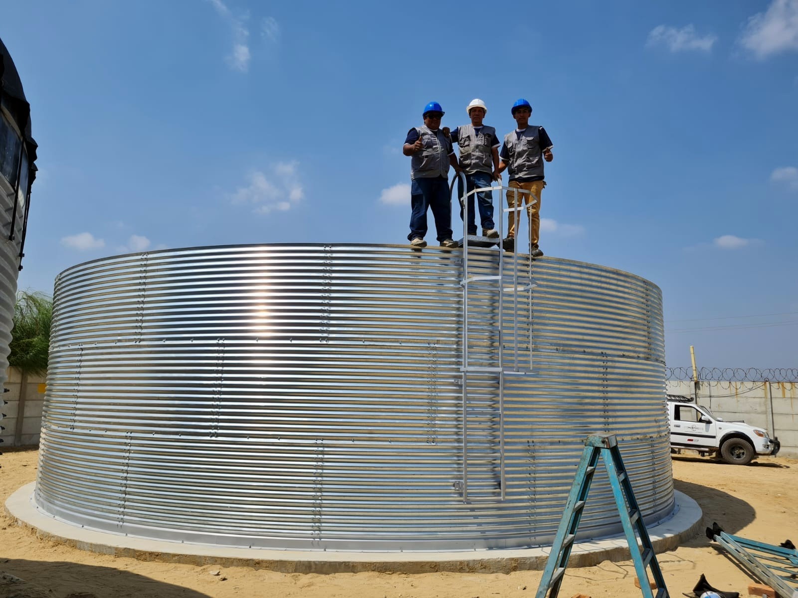 Estructura de acero galvanizado de un tanque australiano MUNTEC